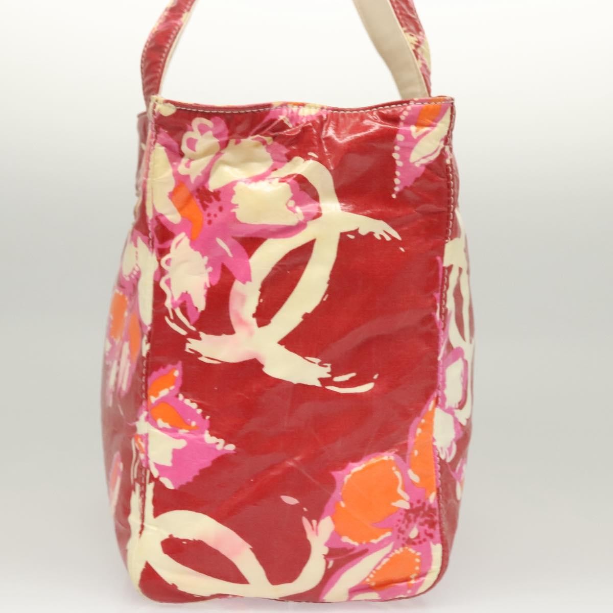 Chanel Chanel Vintage Floral Tote Patent leather Rood