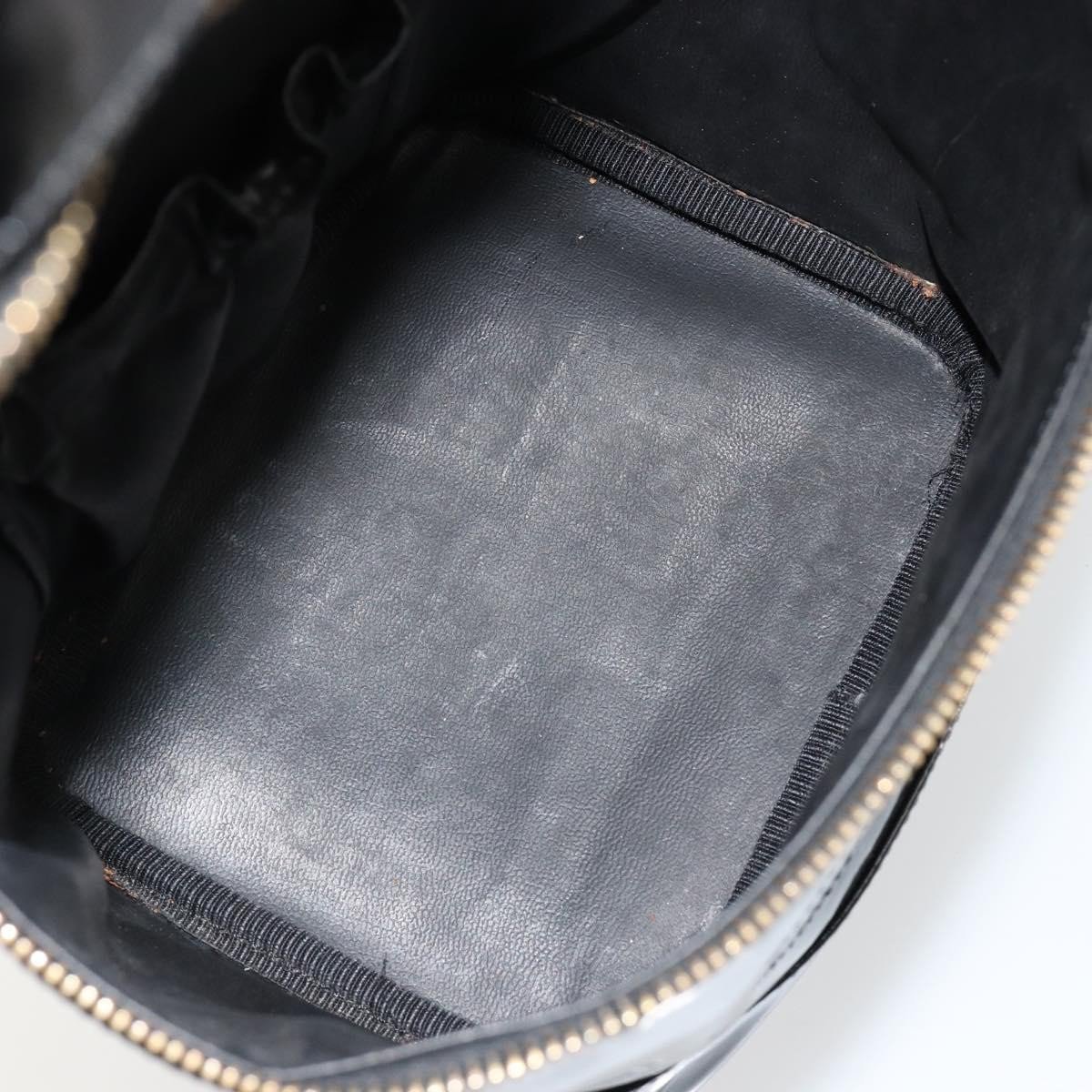 Chanel Vintage Timeless Cosmetic Case Patent Tall Zwart