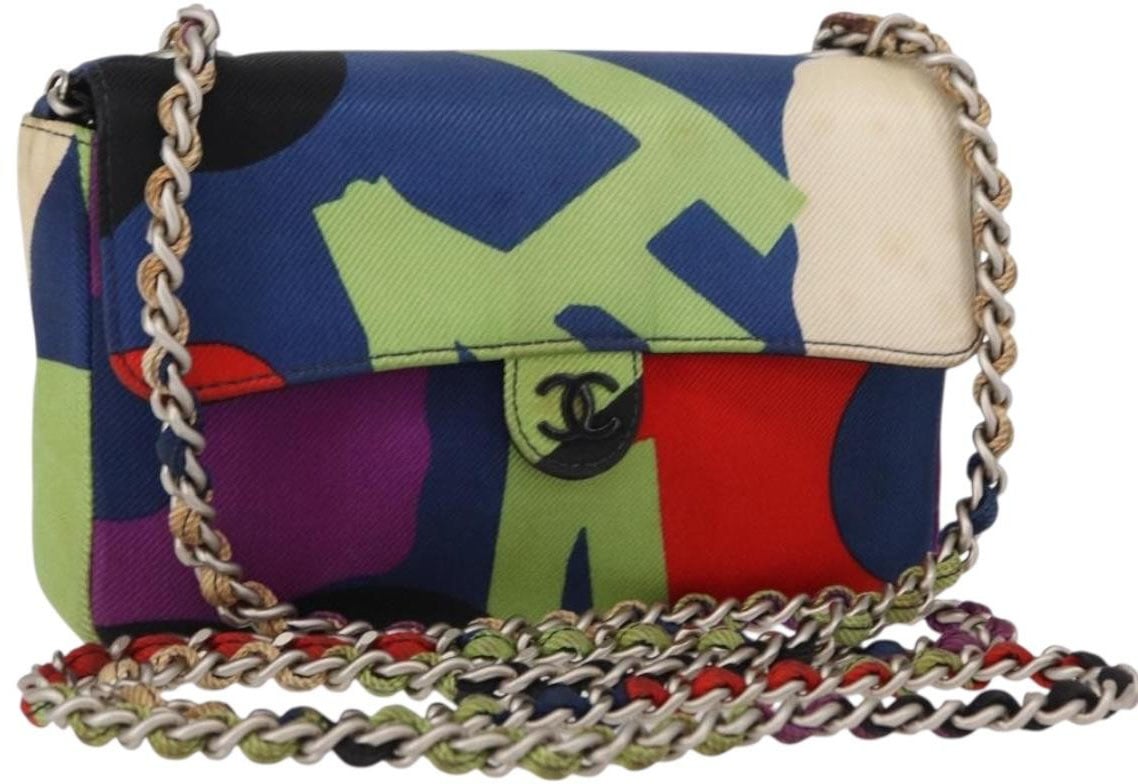 Chanel Chanel Vintage Flap Bag Multicolor Canvas Divers