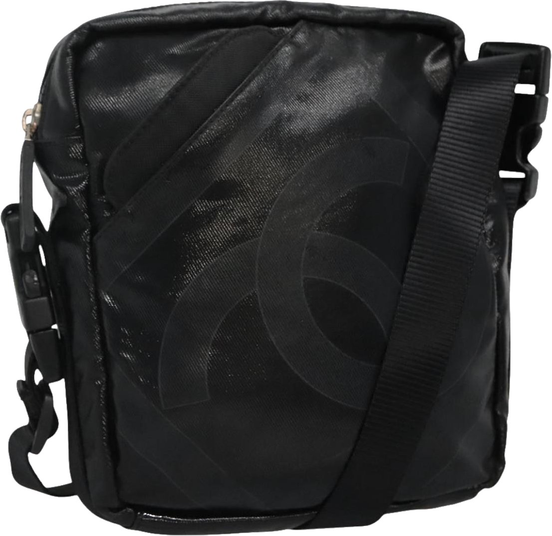 Chanel Sport Line Messenger Coated Canvas Medium Zwart