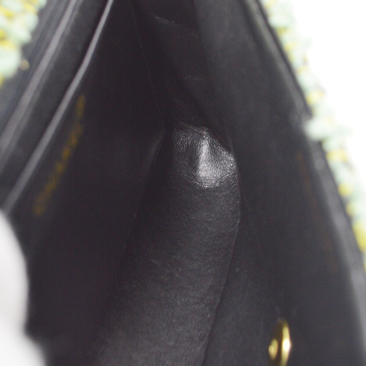 Chanel Chanel Vintage Classic Top Handle Flap Bag Quilted Tweed Medium Groen