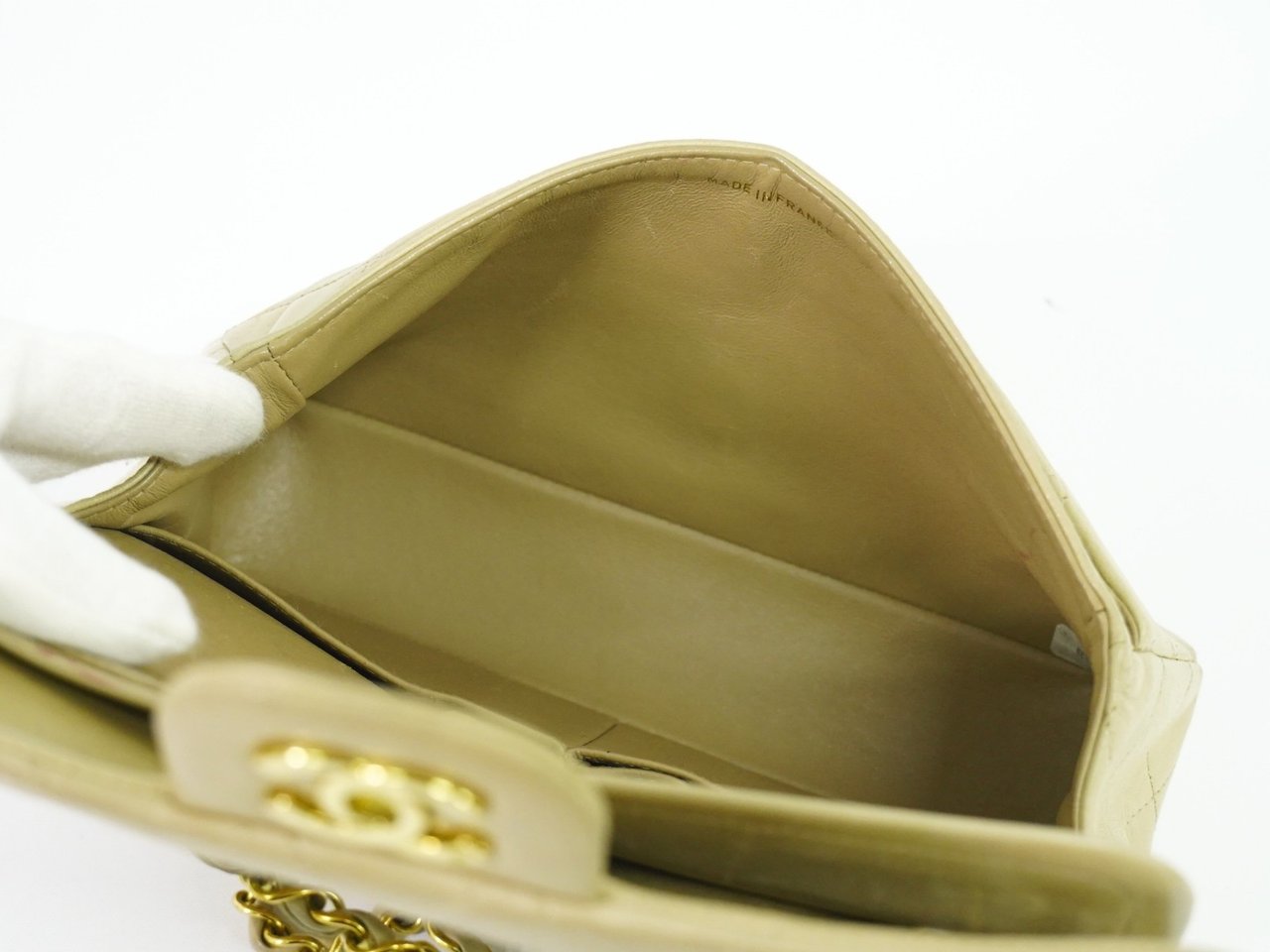 Chanel Chanel Timeless - Classic Double Flap Bag Quilted Lambskin Small Beige