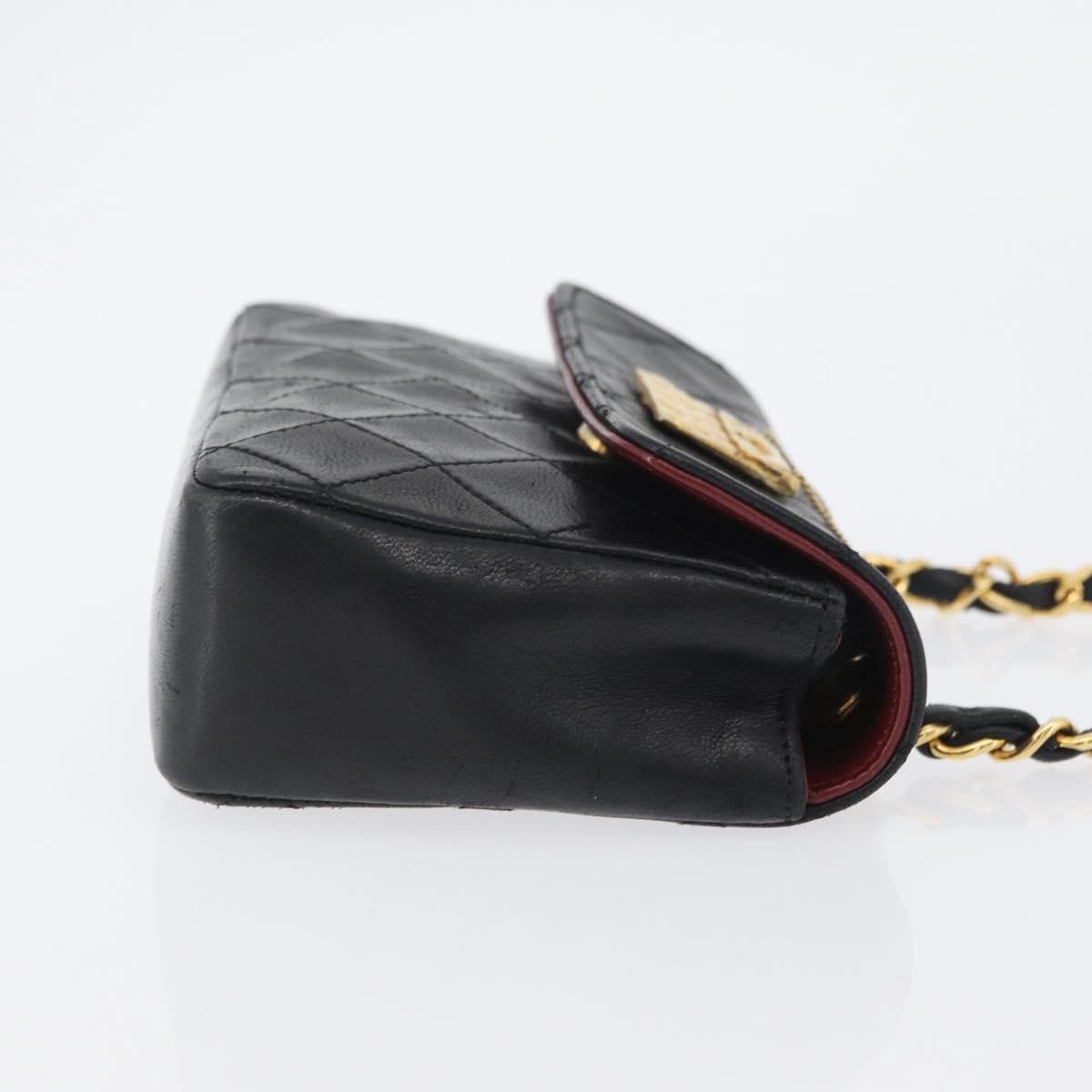 Chanel Chanel Vintage Square CC Flap Bag Quilted Lambskin Medium Zwart