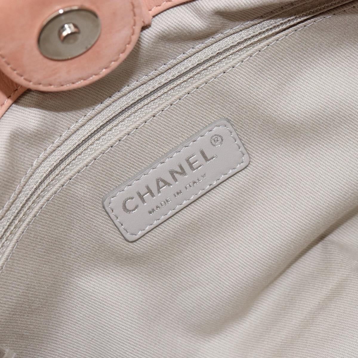 Chanel CC Sea Hit Tote Quilted Iridescent Calfskin Large Roze