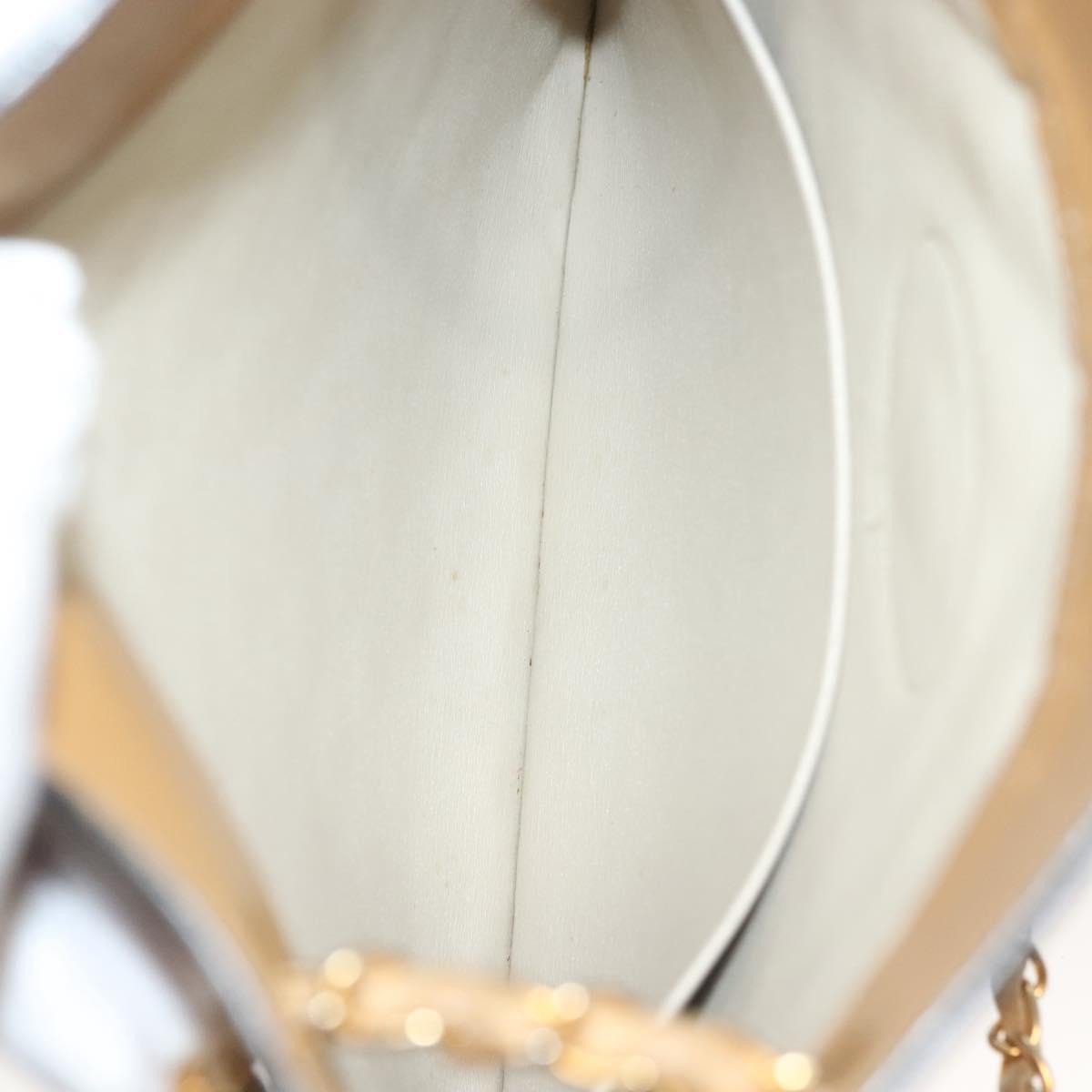 Chanel Chain Handle Bag Leather Beige