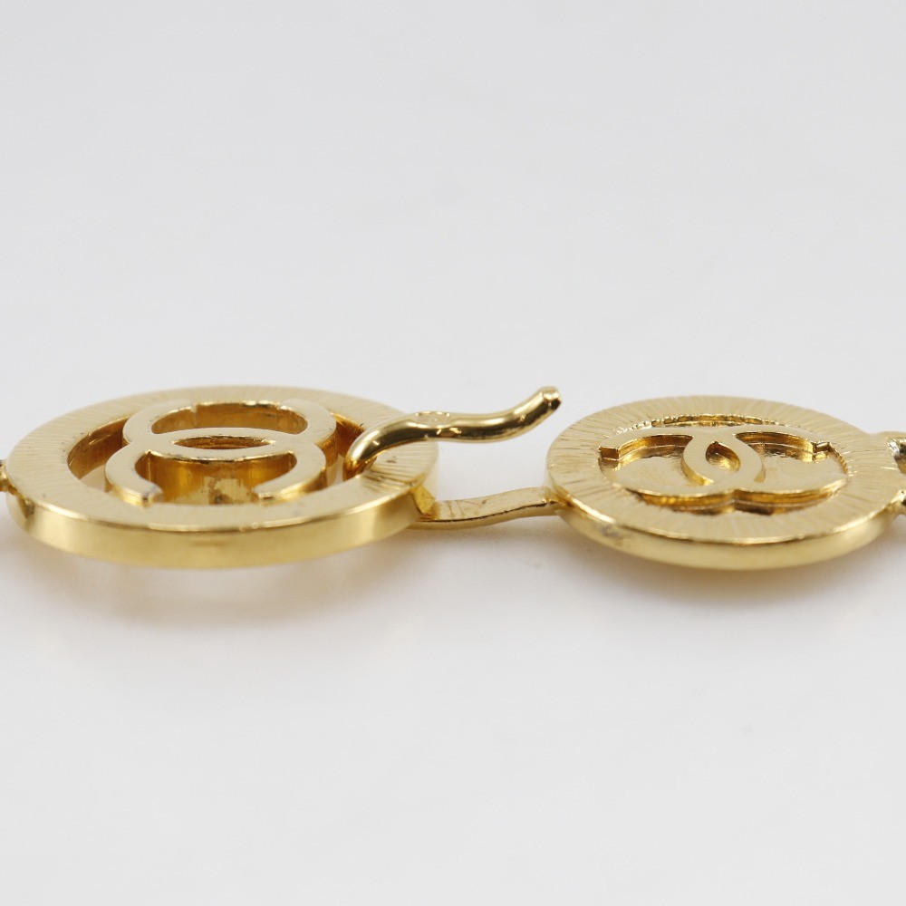 Chanel Chanel Vintage CC Chain Belt Metal and Leather Jumbo 30 x 20 x 10 Goud