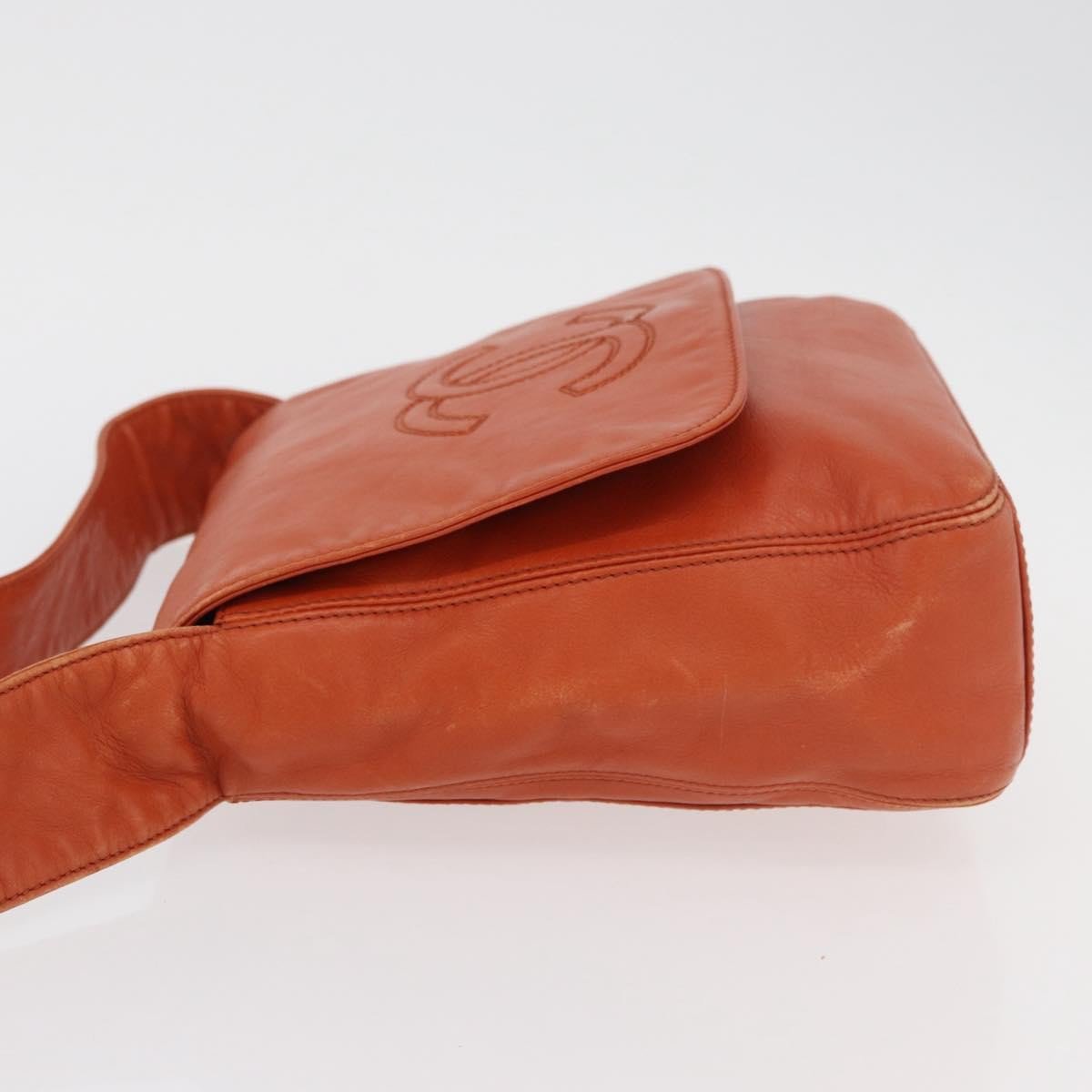 Chanel Chanel Shoulder Bag Suede Patchwork Medium Oranje