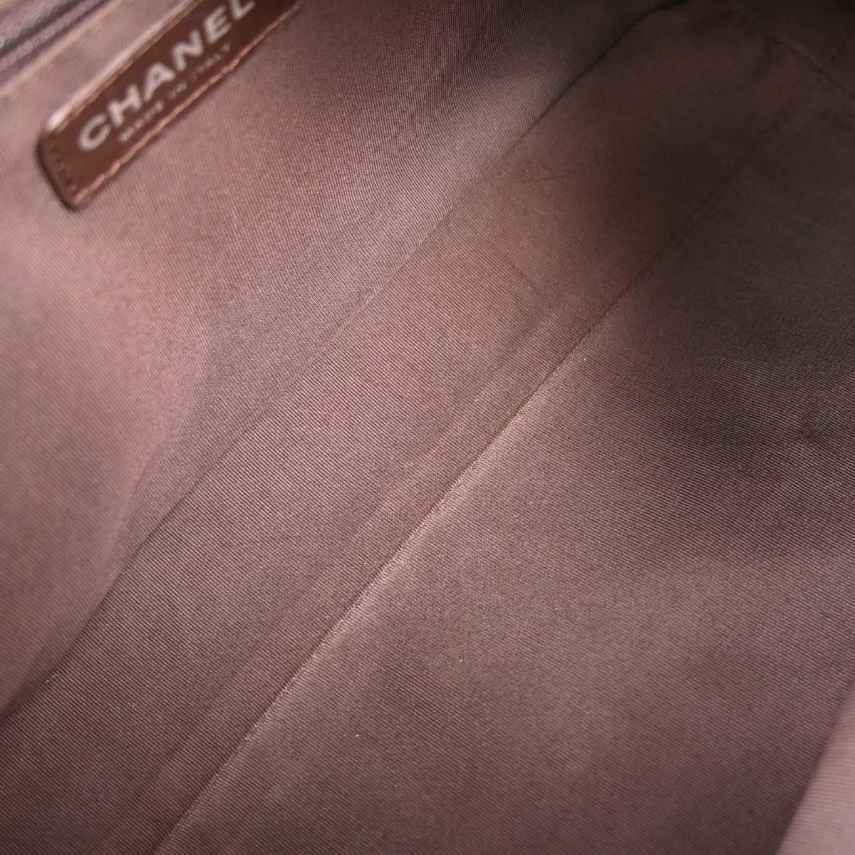 Chanel Chanel All Day Long Tote Chevron Leather Medium Bruin