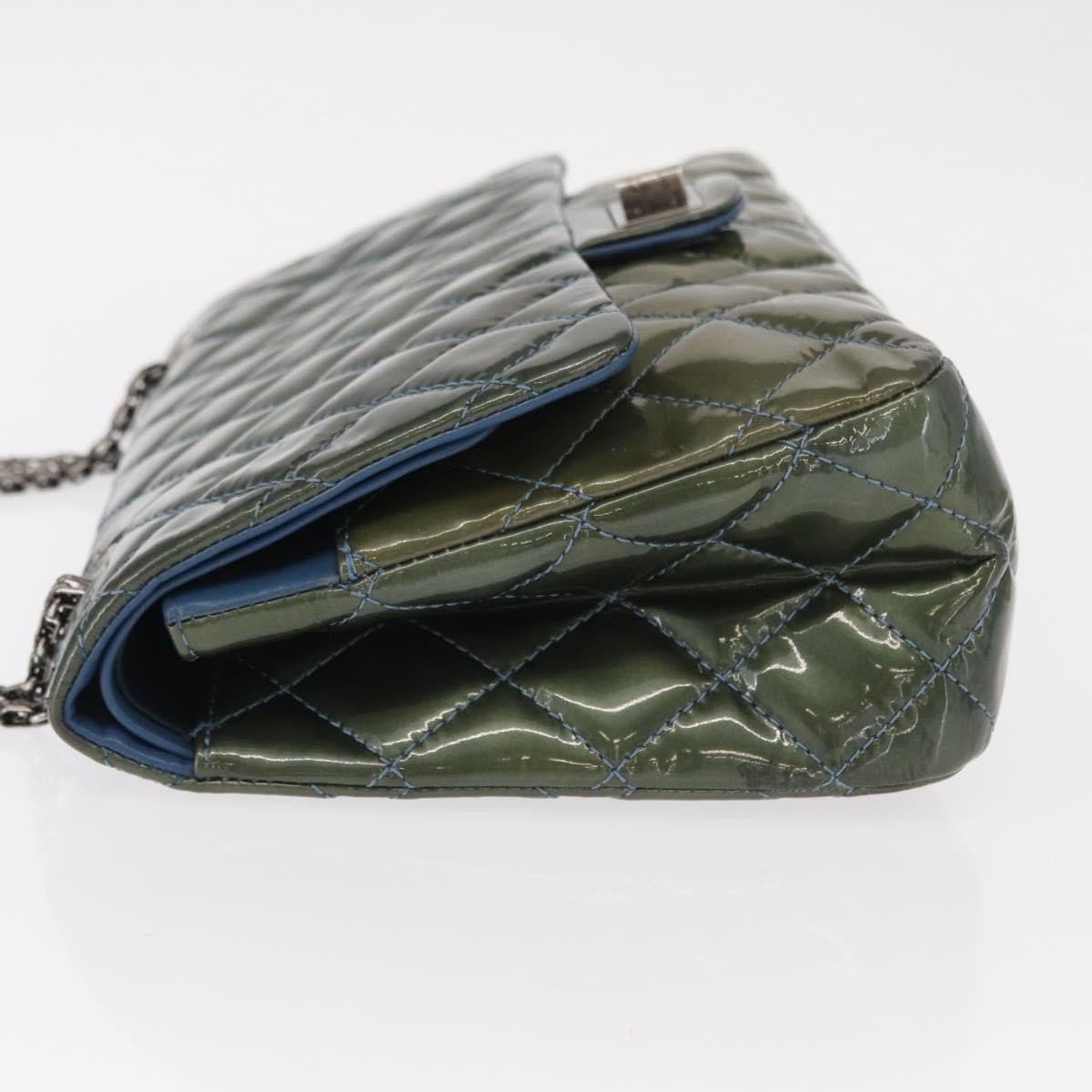 Chanel Reissue 2.55 Flap Quilted Patent 227 Groen