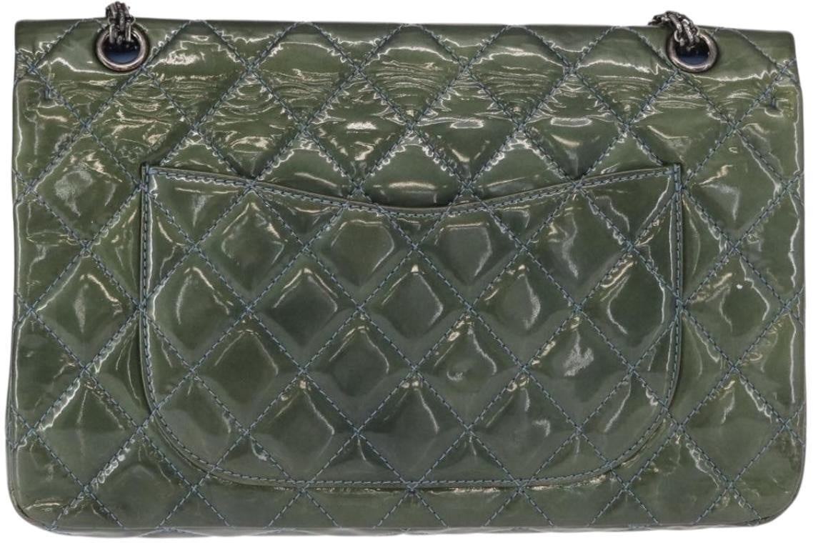 Chanel Reissue 2.55 Flap Quilted Patent 227 Groen