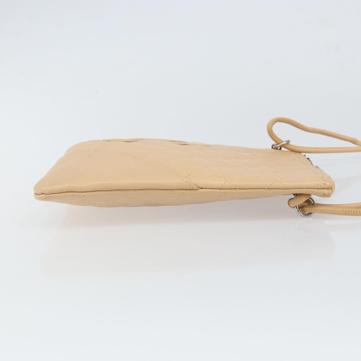 Chanel Chanel Cambon Flat Messenger Quilted Leather Beige