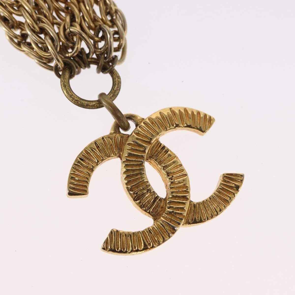 Chanel Chanel CC Necklace Metal Goud