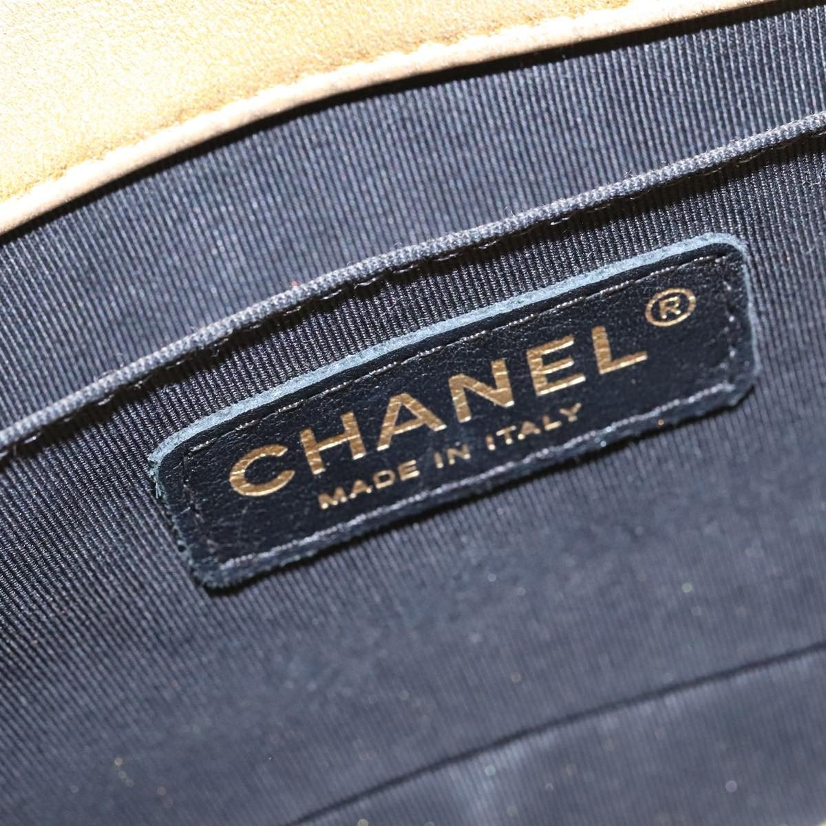 Chanel Chanel Boy Flap Bag Quilted Patent Small Goud