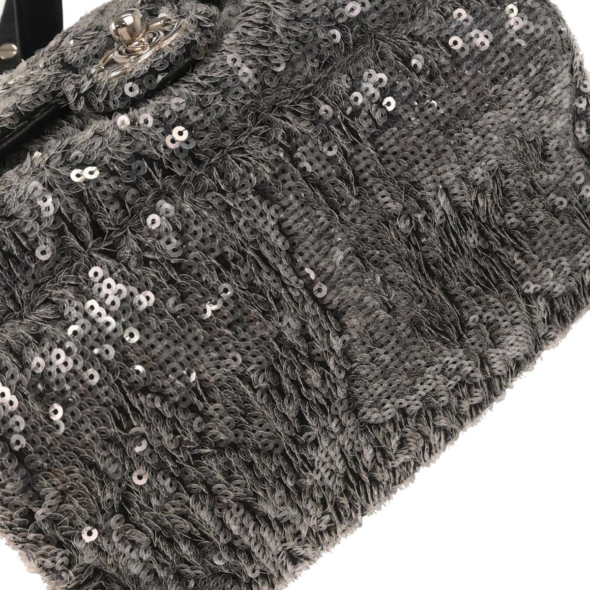 Chanel Waterfall Backpack Sequins with Leather Mini Zwart