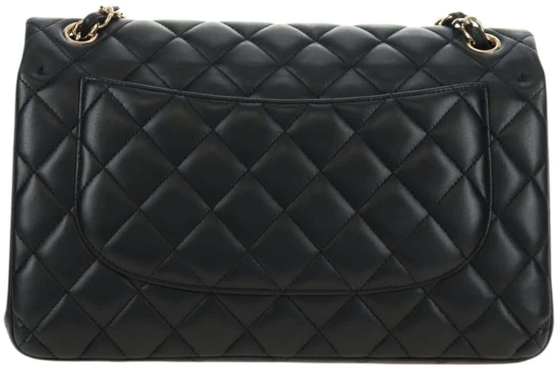 Chanel Timeless - Classic Double Flap Leather Jumbo Zwart