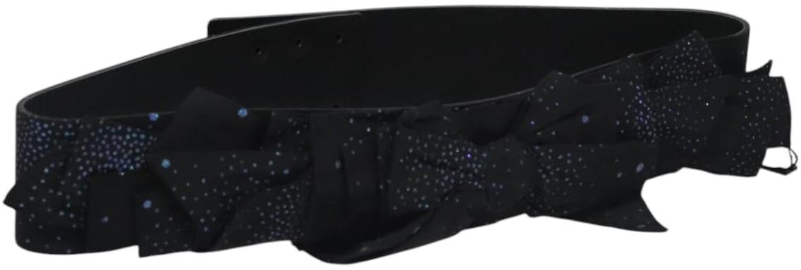 Chanel Chanel Vintage bow belt Leather Zwart