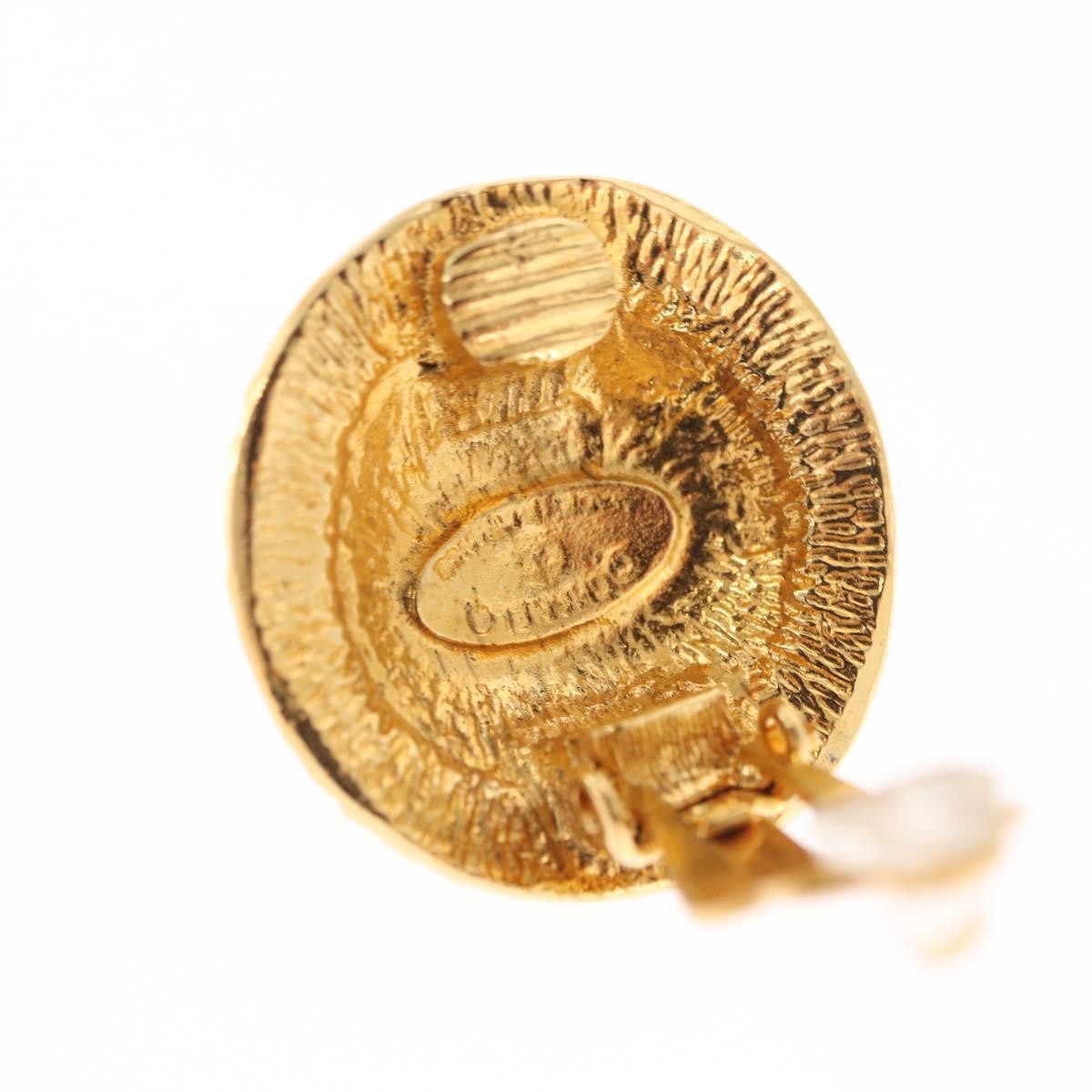 Chanel Chanel Vintage 31 Rue Cambon Round Clip-On Earrings Metal Goud
