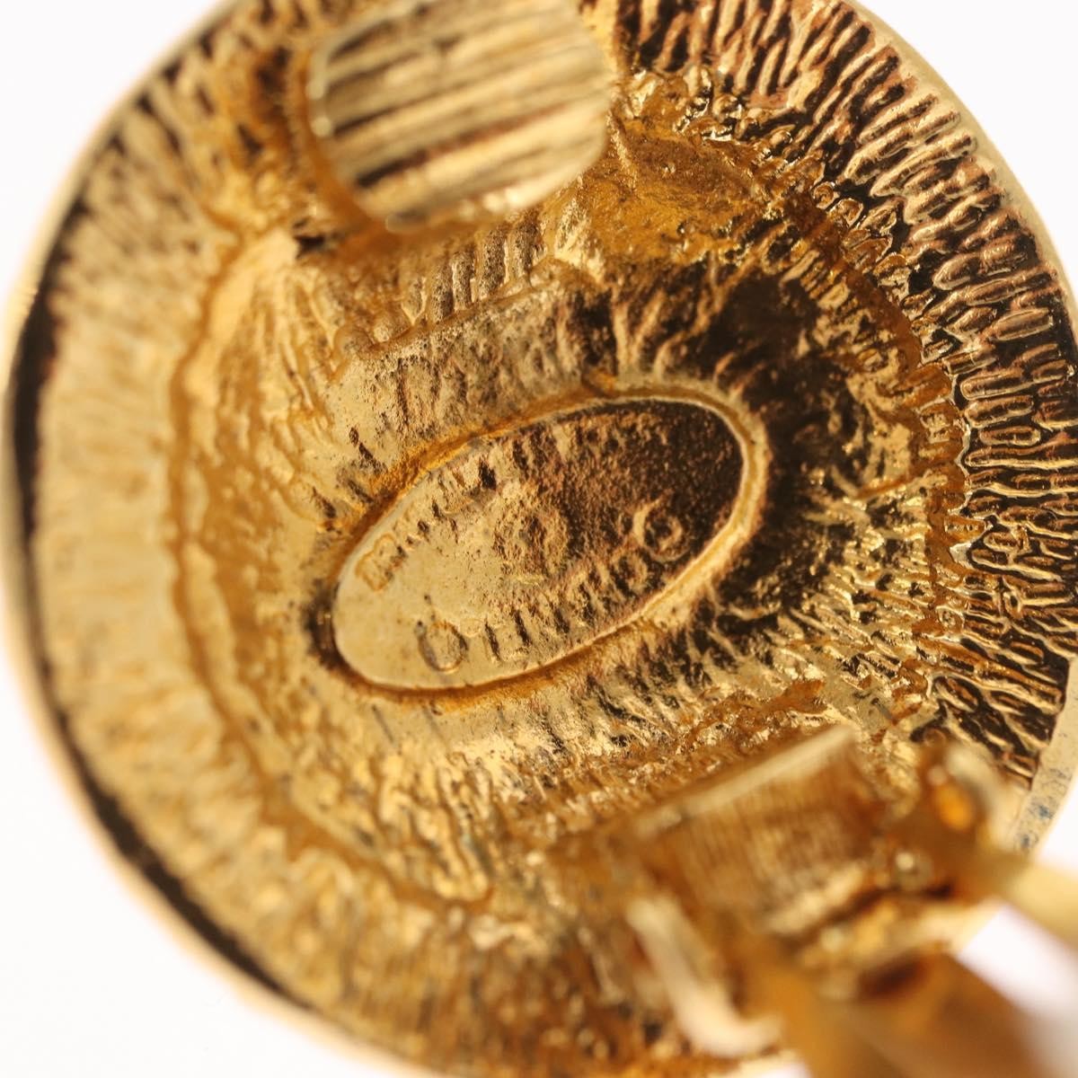 Chanel Chanel Vintage 31 Rue Cambon Round Clip-On Earrings Metal Goud