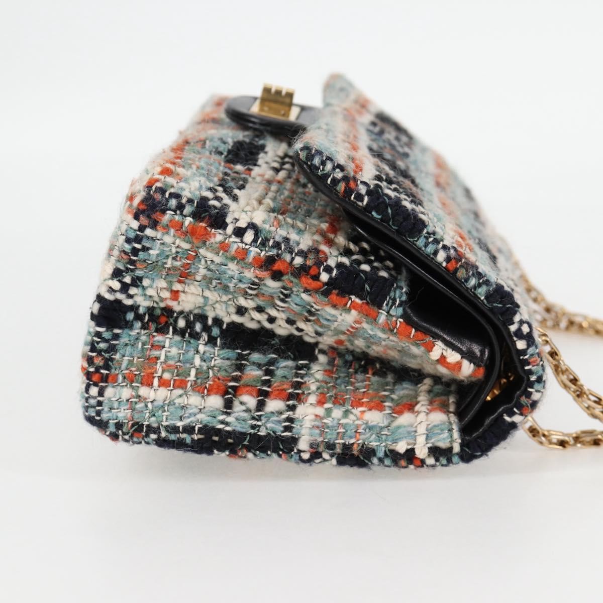 Chanel Chanel Reissue 2.55 Flap Bag Quilted Tweed 225 Blauw