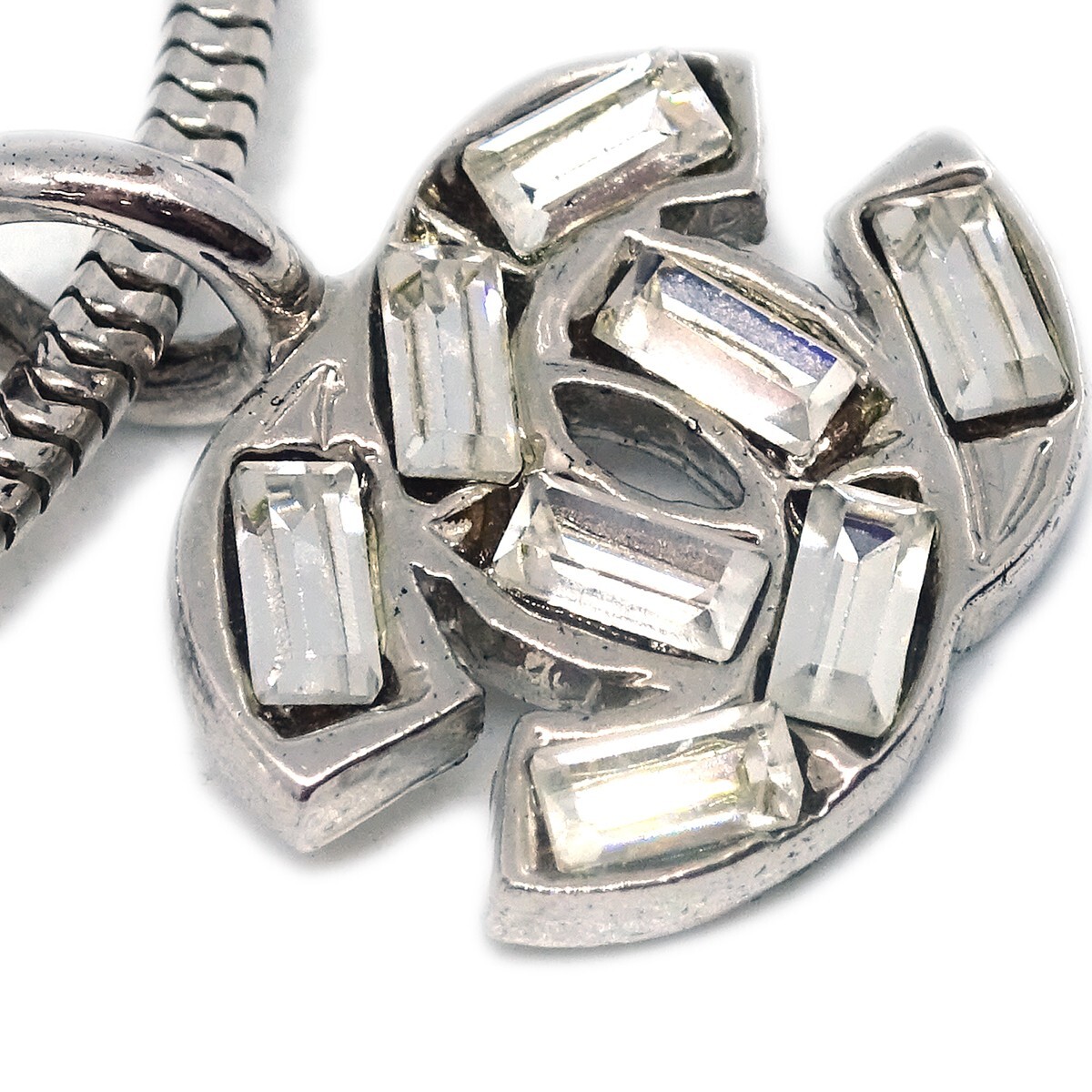 Chanel Chanel CC Chain Bracelet Metal with Faux Pearl Zilver