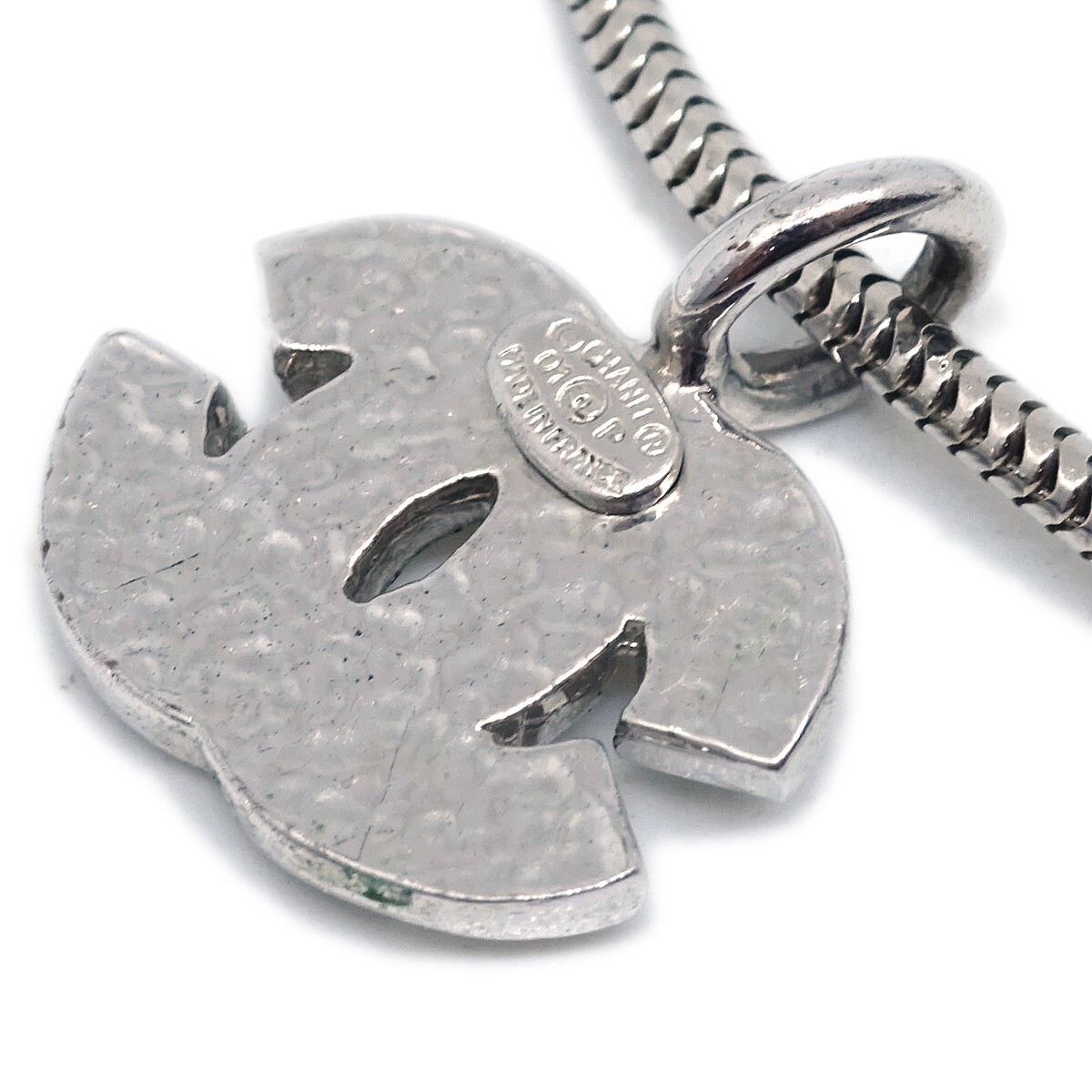 Chanel Chanel CC Chain Bracelet Metal with Faux Pearl Zilver