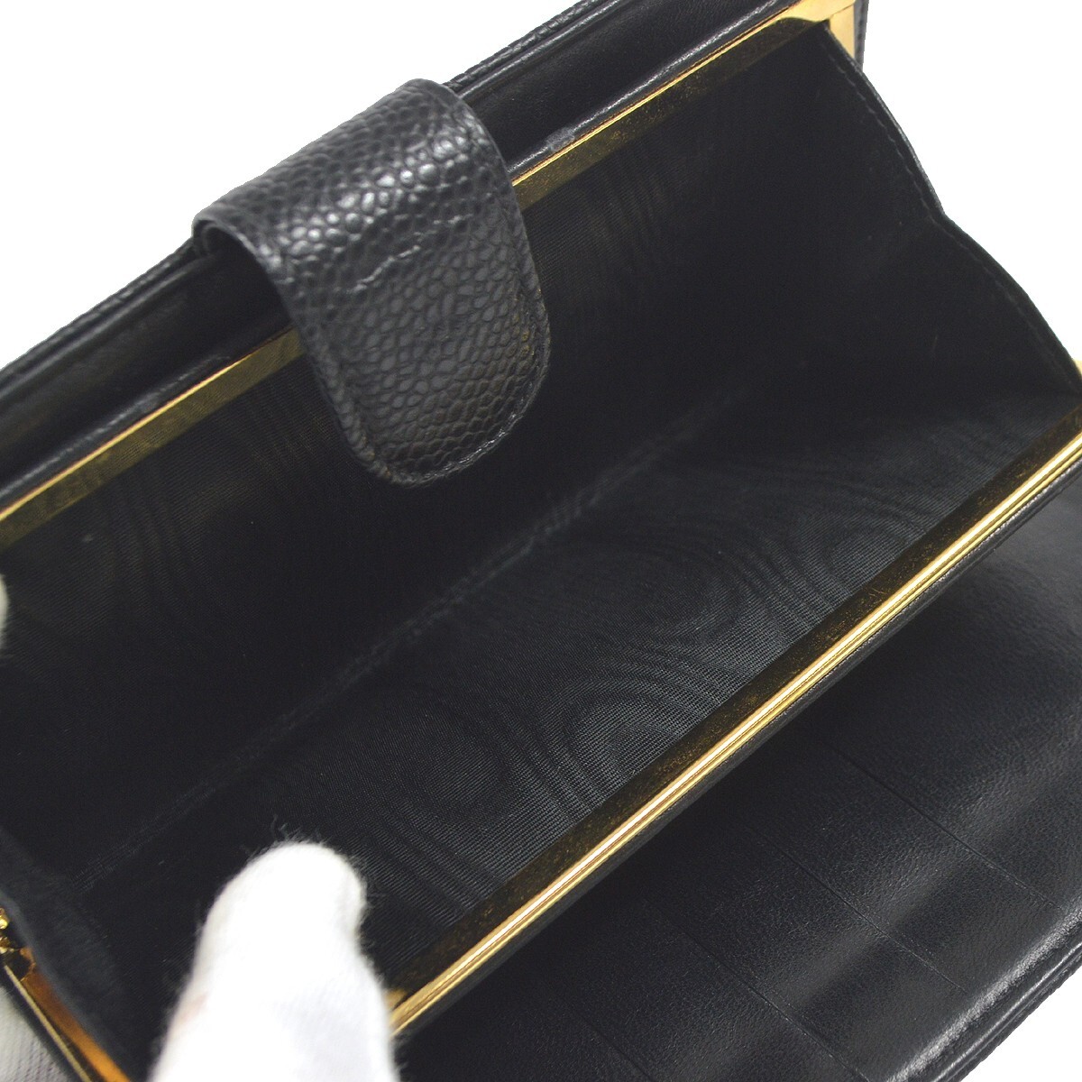 Chanel Chanel Timeless CC French Wallet Caviar Long Zwart