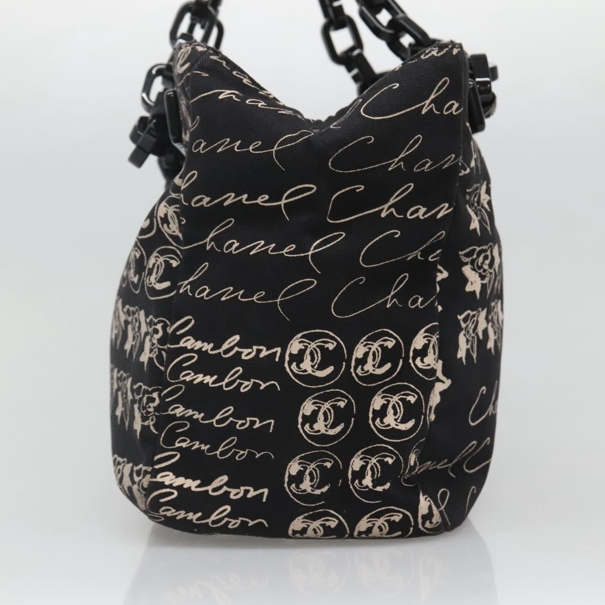 Chanel Chanel Resin Tote Printed Canvas Zwart