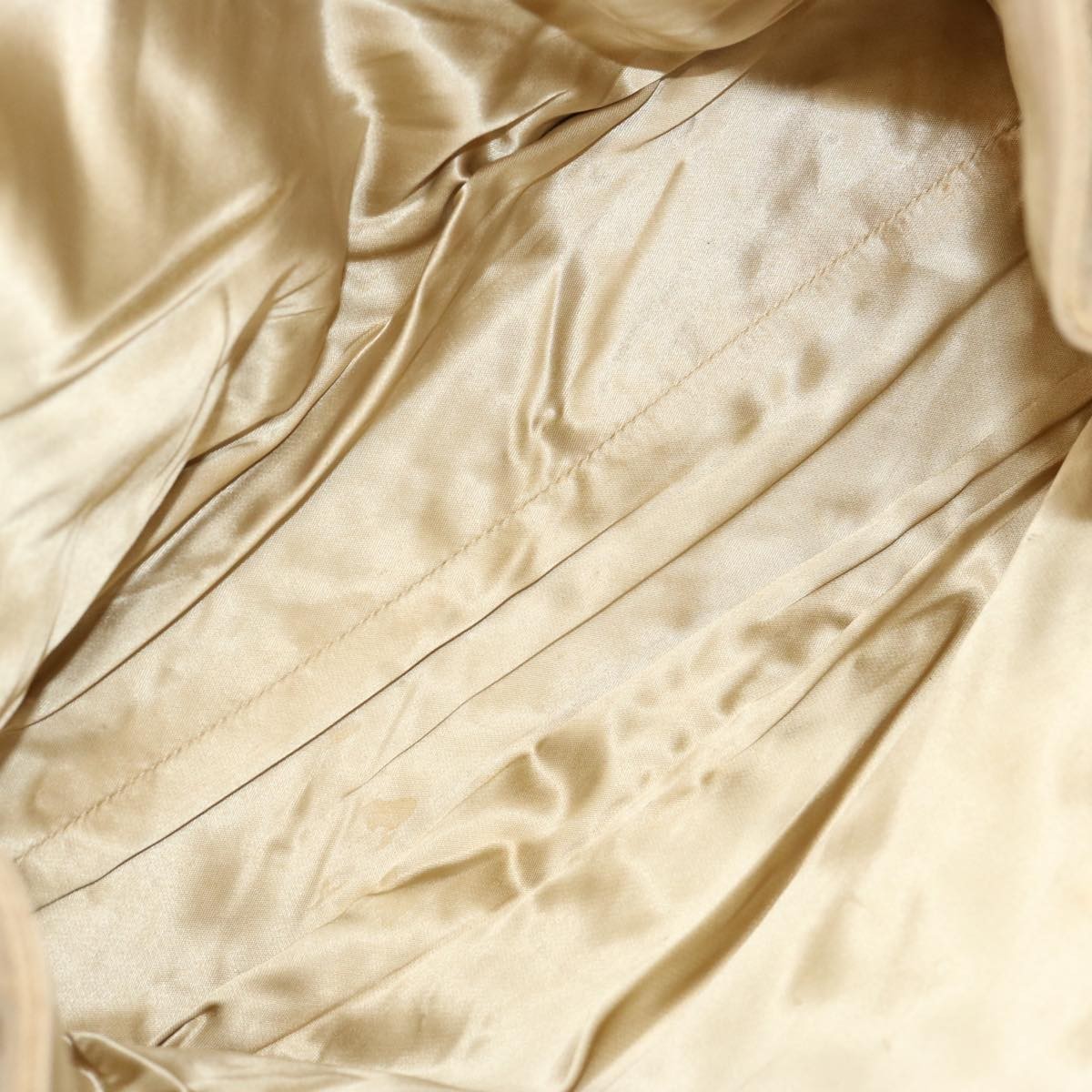 Chanel Chanel Resin Chain Handle Shoulder Bag Canvas Beige