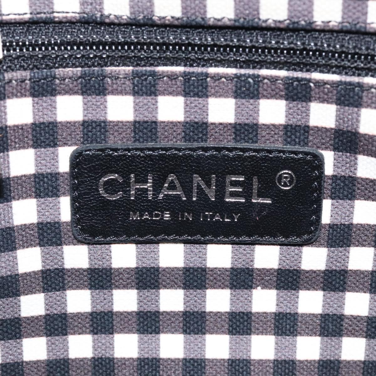 Chanel Chanel Top Handle Satchel Gingham Print Canvas Small Zwart