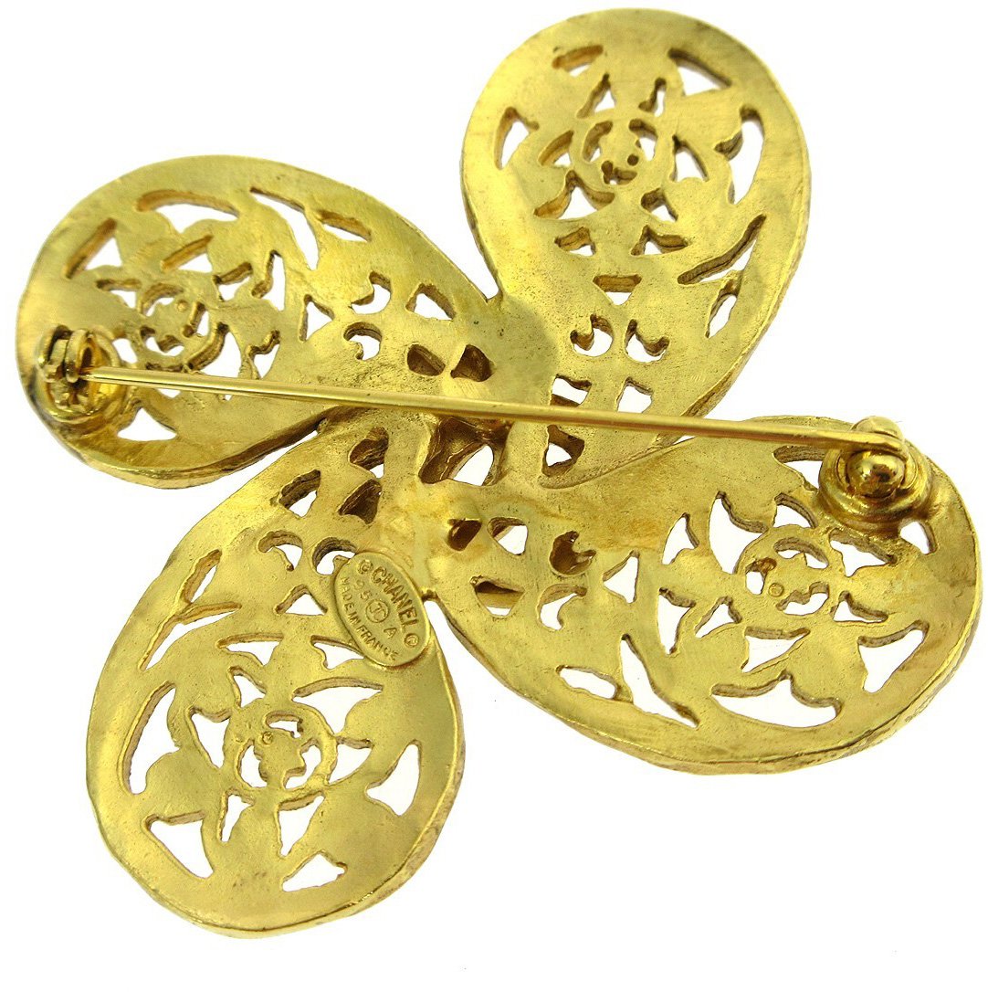 Chanel Logo CC Gold-plated Goud