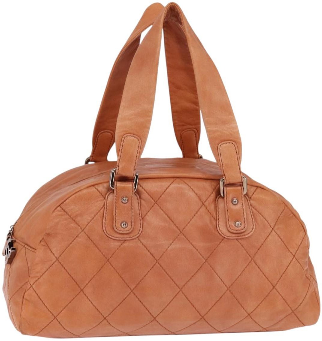 Chanel Chanel Cloudy Bundle Bowler Bag Quilted Lambskin Bruin