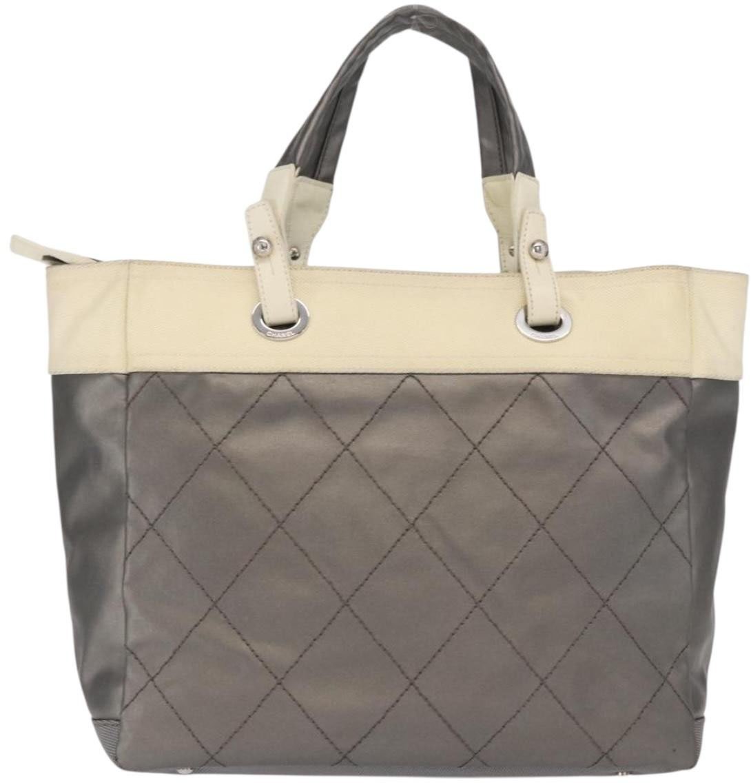Chanel Chanel Biarritz Tote Nylon Zilver