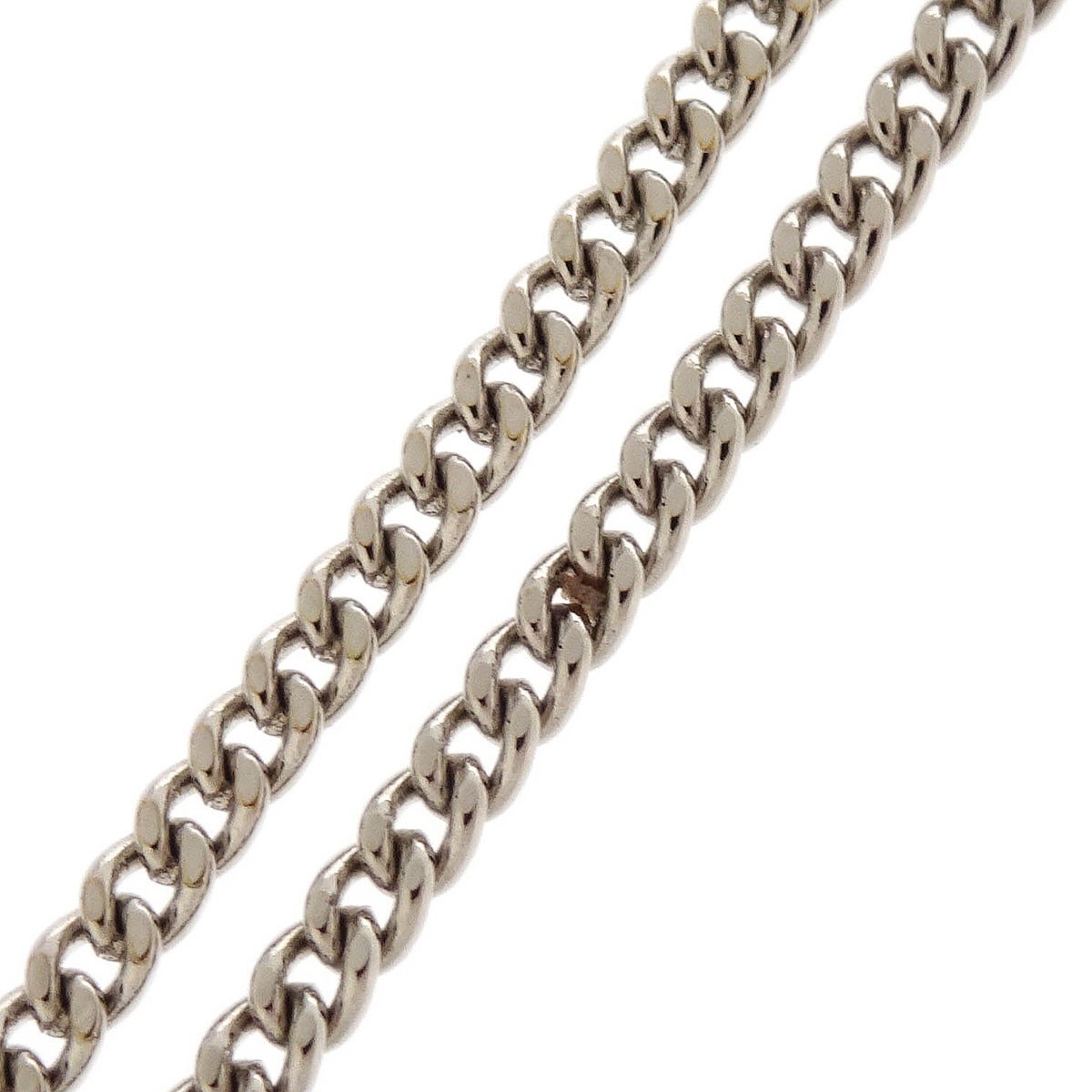 Chanel Chanel CC Cluster Drop Pendant Necklace Metal with Crystals Zilver