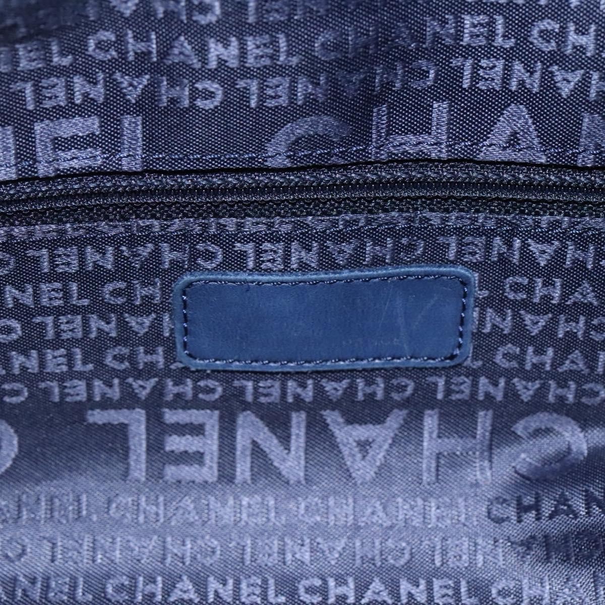 Chanel Chanel Vintage Bowler Bag Printed Canvas Large Navy