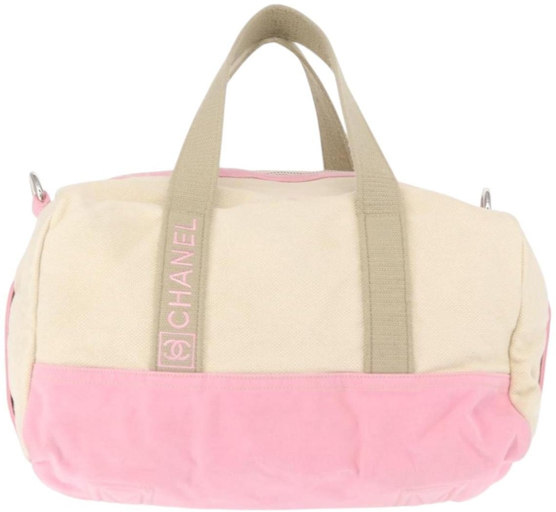 Chanel Chanel Sport Line Boston Ba Canvas Roze