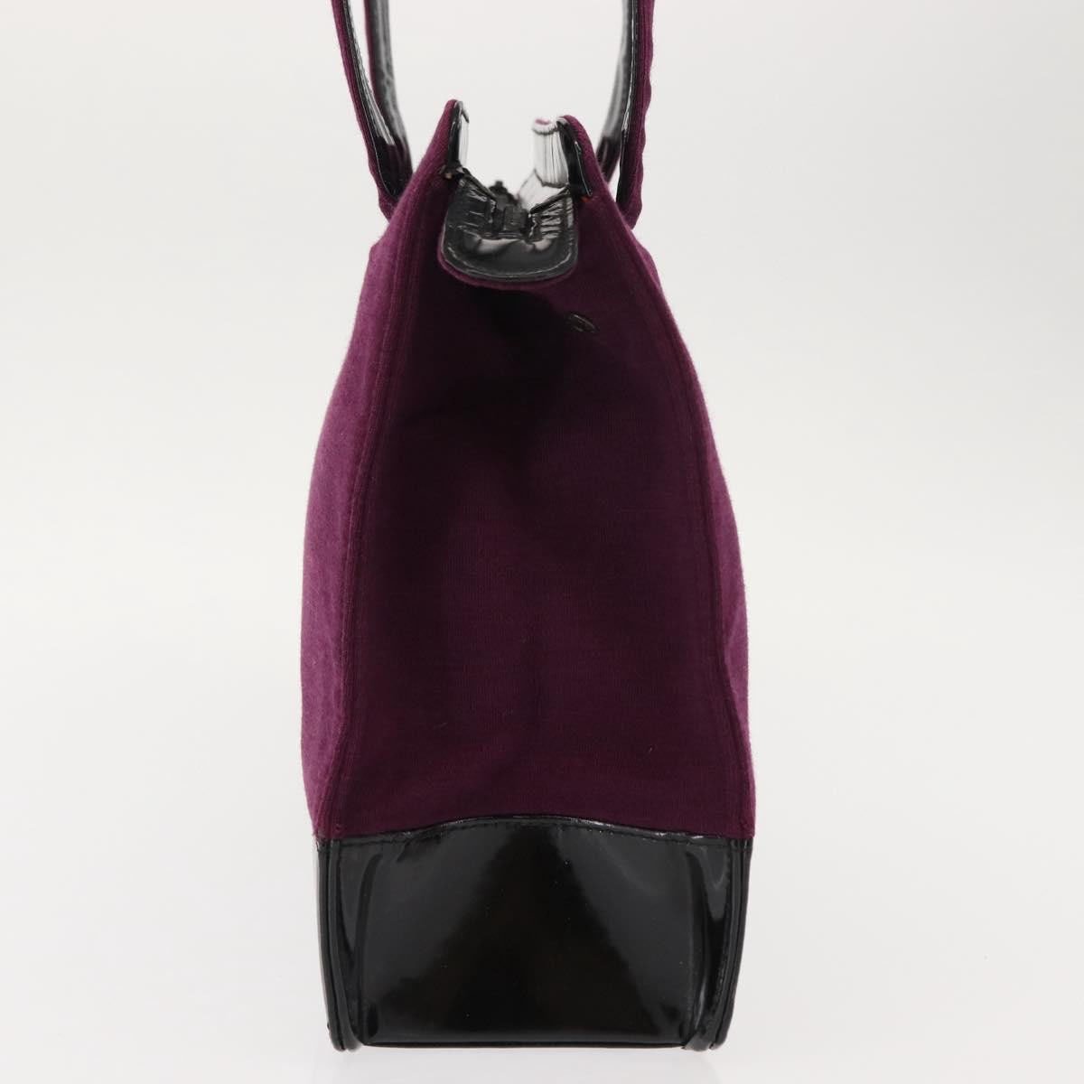 Chanel Chanel Vintage Logo Tote Cotton Paars