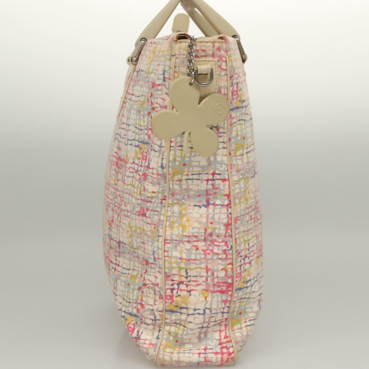 Chanel Chanel Vintage CC clover tote Canvas Roze