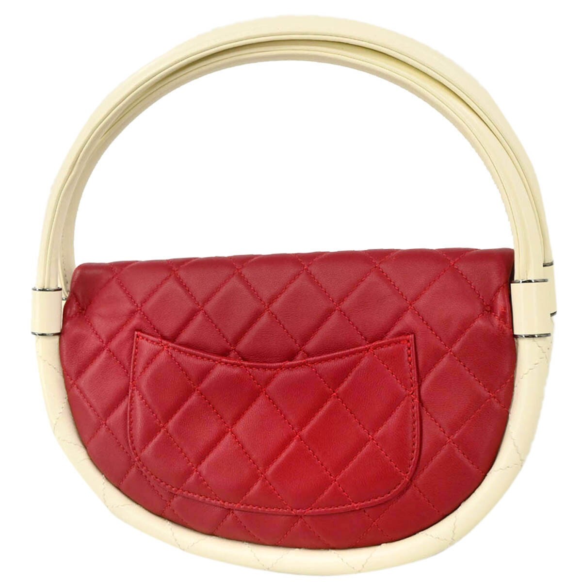 Chanel Chanel Hula Hoop Bag Quilted Lambskin Medium Rood