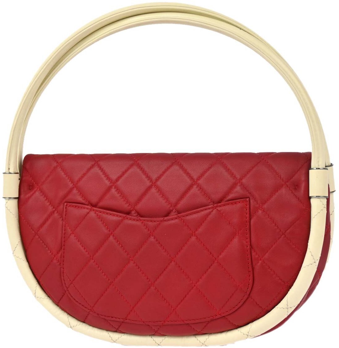Chanel Hula Hoop Bag Quilted Lambskin Medium Rood