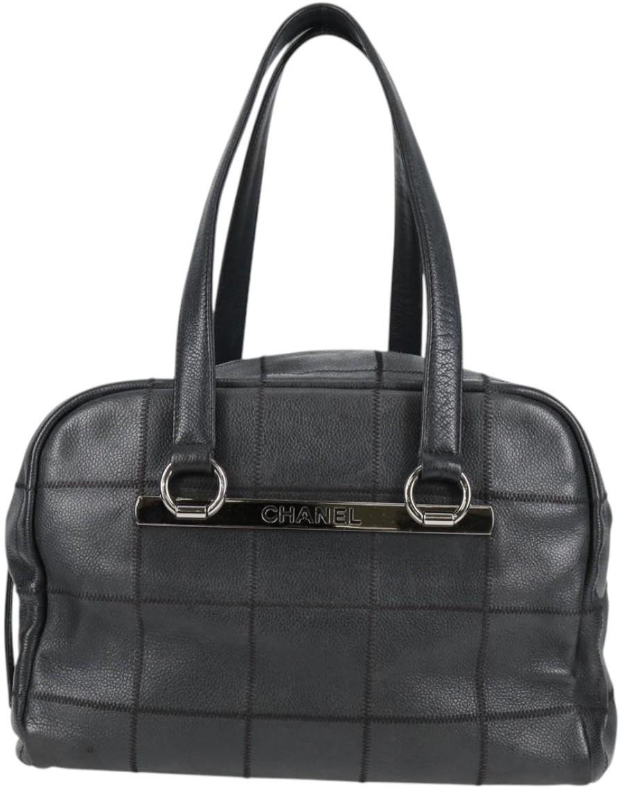 Chanel Chanel Square Stitch Shoulder Bag Quilted Caviar Small Zwart