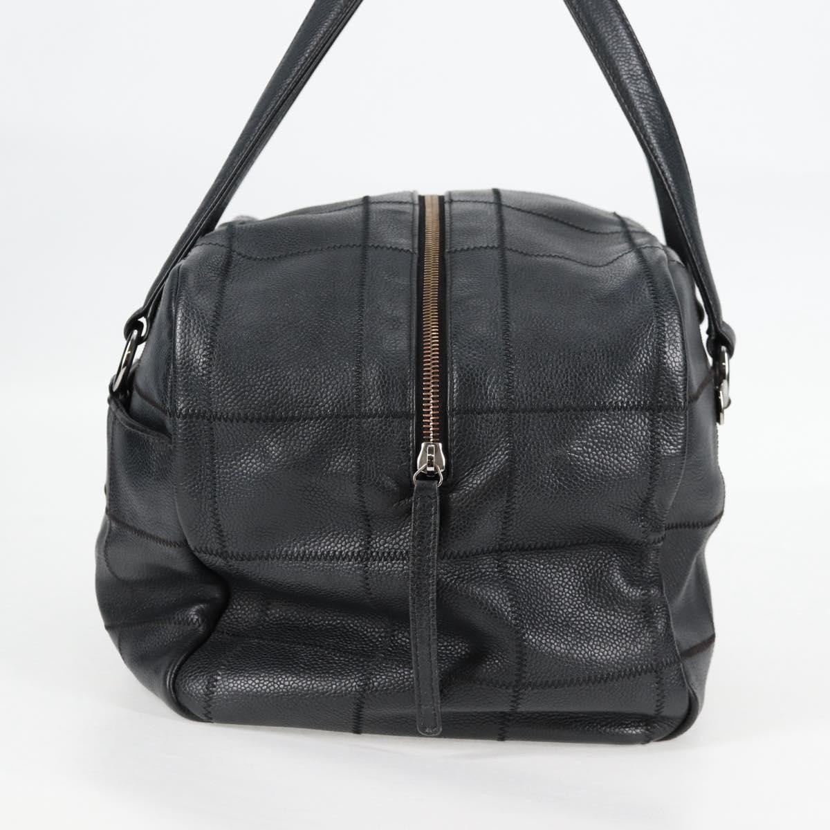 Chanel Chanel Square Stitch Shoulder Bag Quilted Caviar Small Zwart