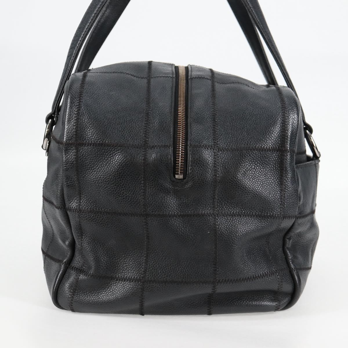 Chanel Chanel Square Stitch Shoulder Bag Quilted Caviar Small Zwart