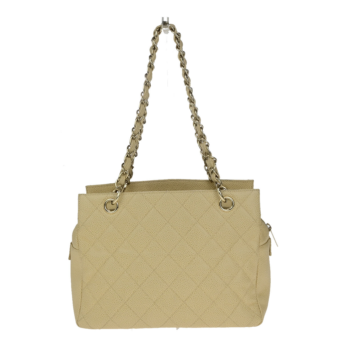 Chanel Chanel Petite Timeless Tote Stitched Calfskin Beige