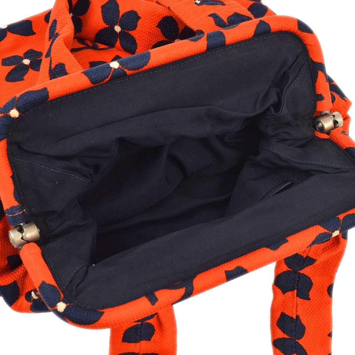 Chanel Chanel Vintage Frame Shoulder Bag Printed Canvas Large Oranje