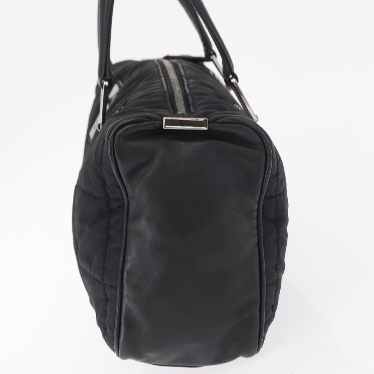 Chanel Chanel Square Stitch Boston Bag Quilted Nylon Large Zwart