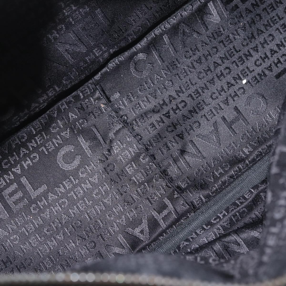 Chanel Chanel Square Stitch Boston Bag Quilted Nylon Large Zwart