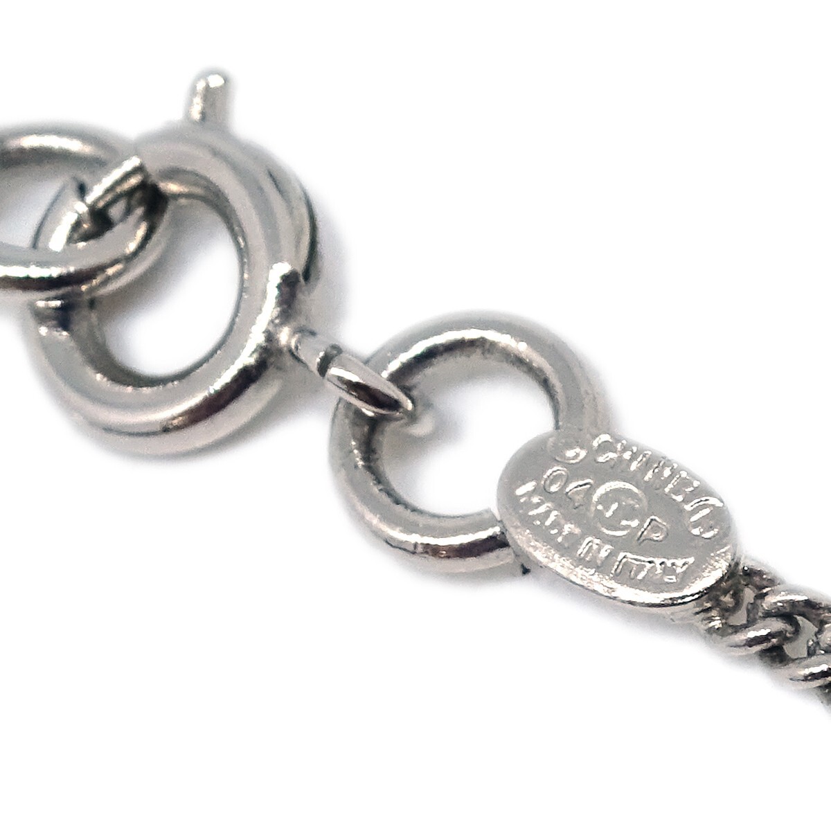 Chanel Chanel CC and Heart Pendant Necklace Metal Zilver