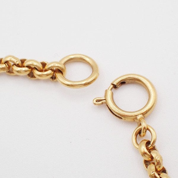 Chanel Chanel Vintage CC Heart Pendant Long Necklace Metal XL Goud