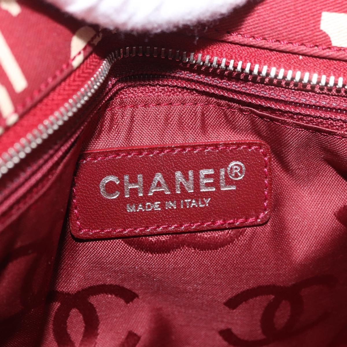 Chanel Vintage Clutch Canvas Rood