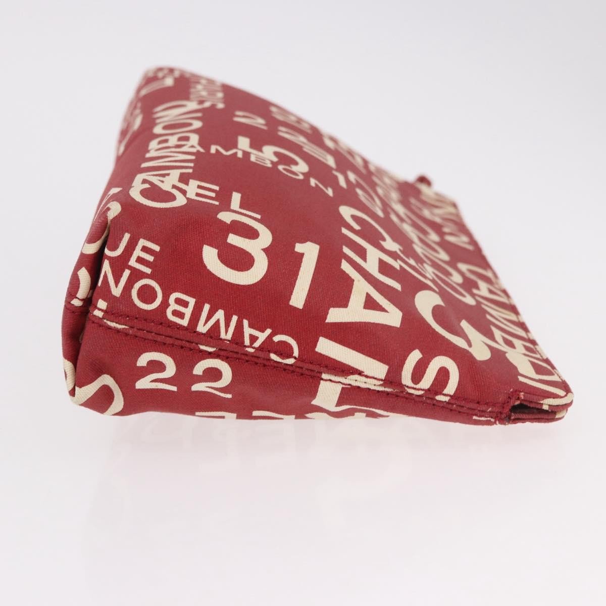 Chanel Vintage Clutch Canvas Rood